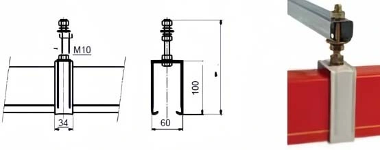 Подвесной скользящий кронштейн Click Ductor BN7-L